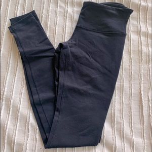 Navy blue lulu leggings size 4